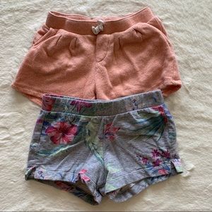Gap orange sweat shorts / Gray shorts tag cut off